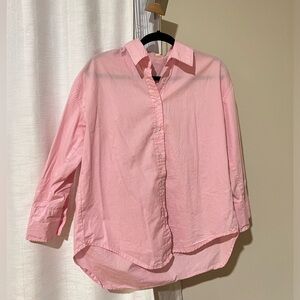 Pink Poplin Style Shirt - Small